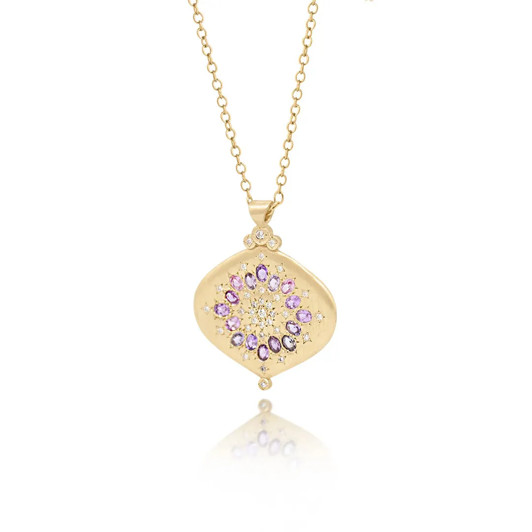 Multi-Color Sapphire Nectar Pendant Necklace