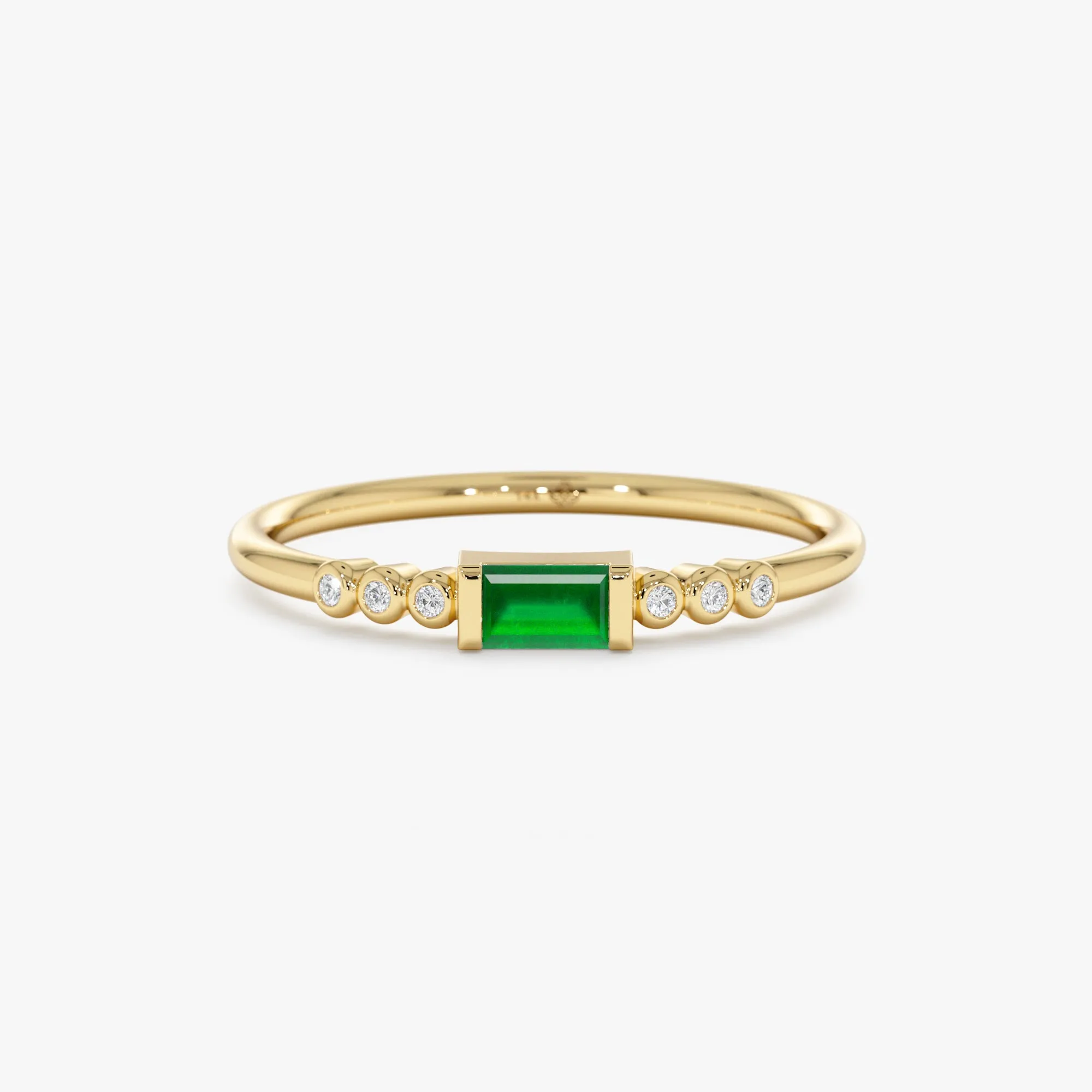 Natural Emerald and Diamond Ring, Cecilia