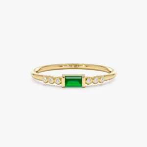 Natural Emerald and Diamond Ring, Cecilia