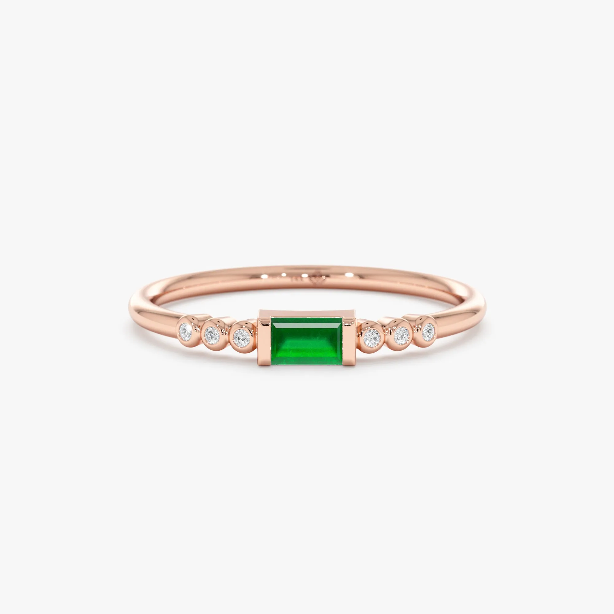 Natural Emerald and Diamond Ring, Cecilia