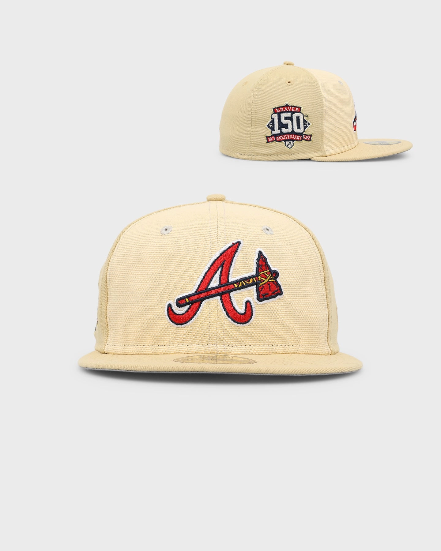 New Era Atlanta Braves 'Raffia Front' 59FIFTY Fitted Vegas Gold/OTC