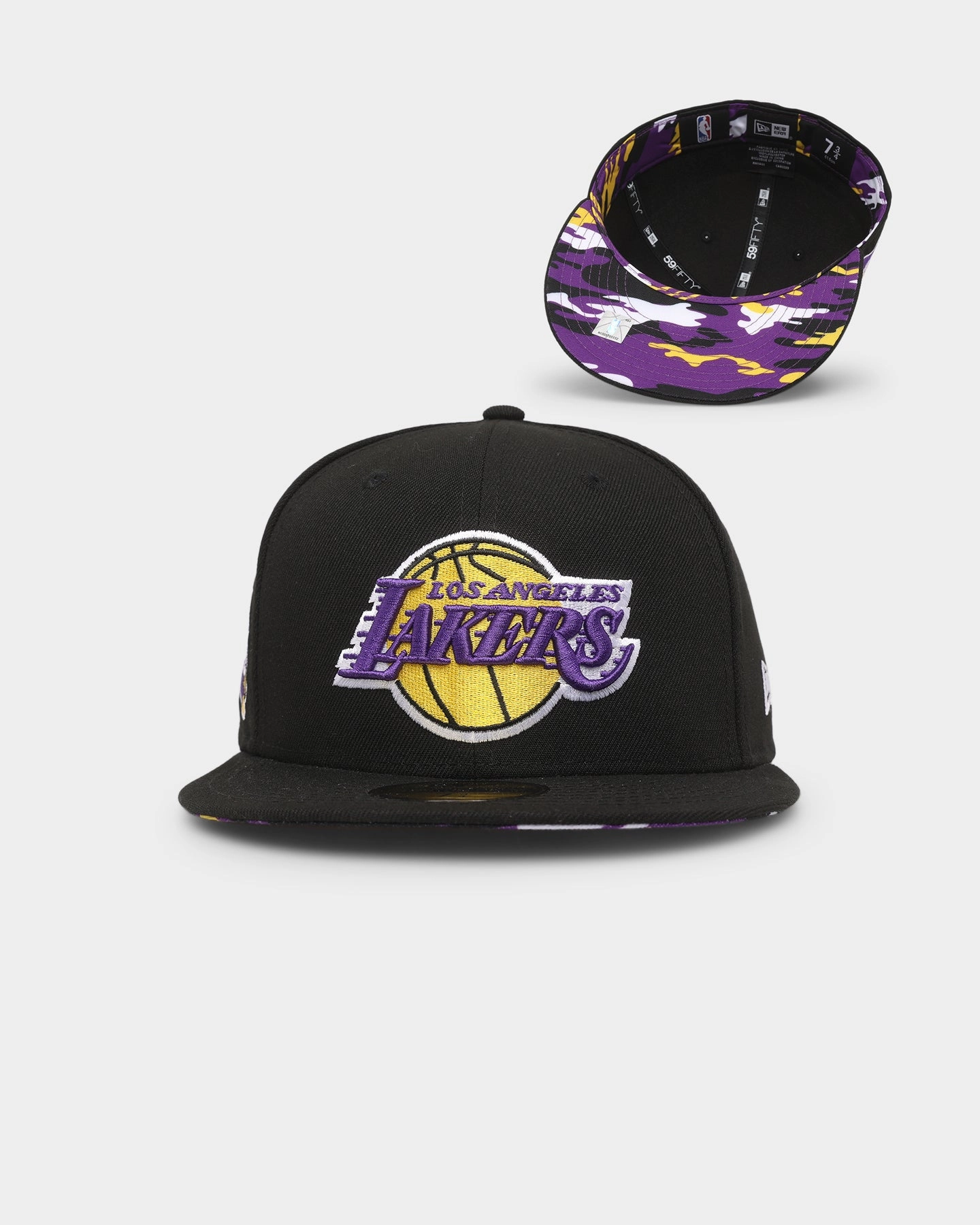 New Era Los Angeles Lakers 'Camo Underbrim' 59FIFTY Fitted Black