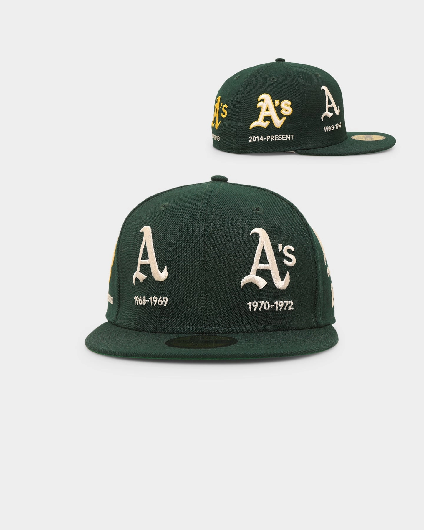 New Era Oakland Athletics 'Logo Evolution' 59FIFTY Fitted Dark Green