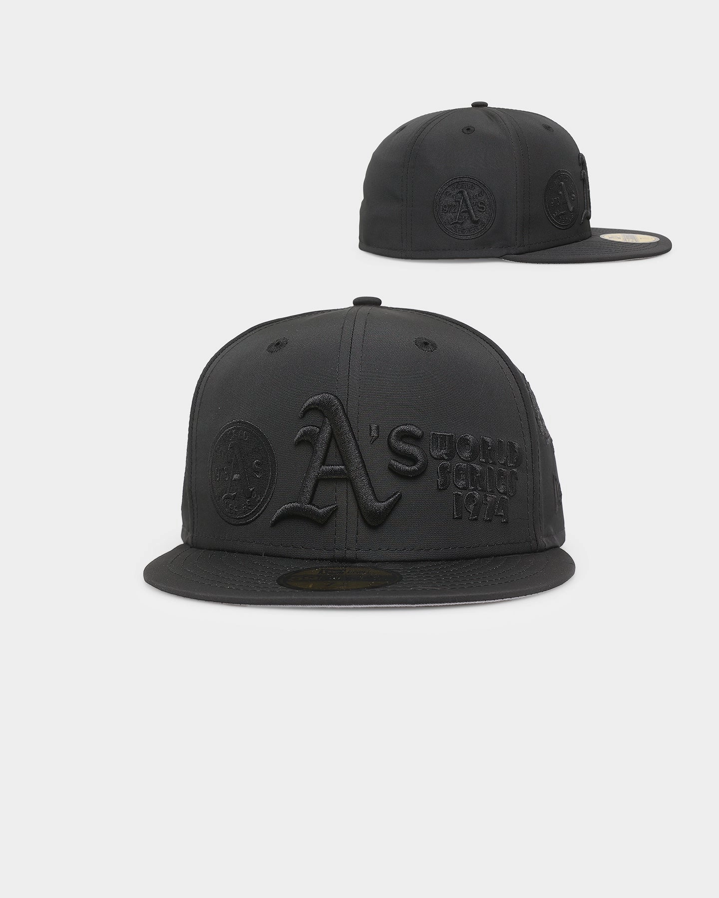 New Era Oakland Athletics 'Triple Black Multi Logo Prolight' World Series 59FIFTY Fitted Black/Black