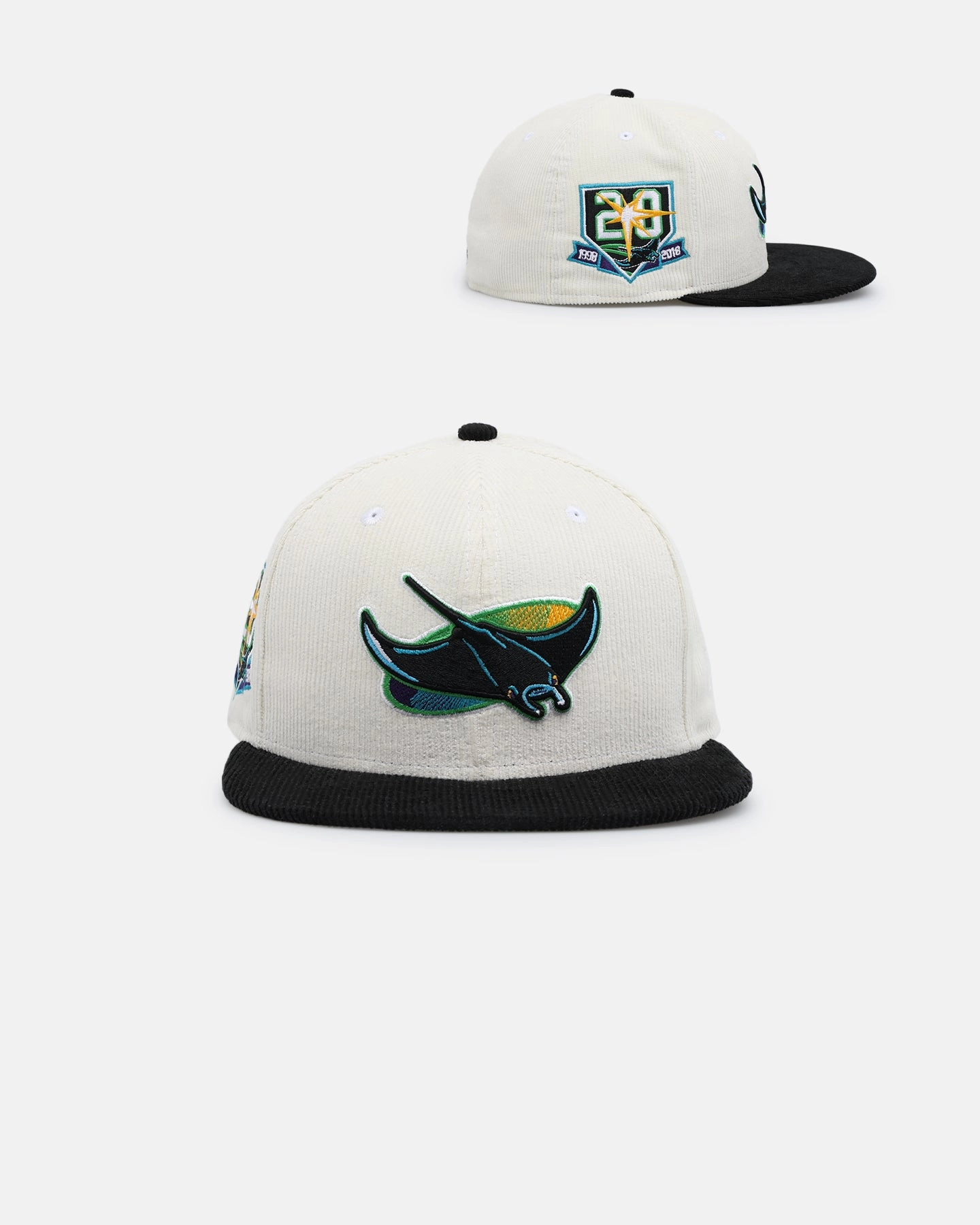 New Era Tampa Bay Rays '2-Tone Corduroy' 59FIFTY Fitted Chrome/Black