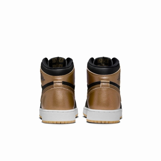 Nike Kid's Air Jordan 1 Retro High OG Shoes - Black / Metallic Gold