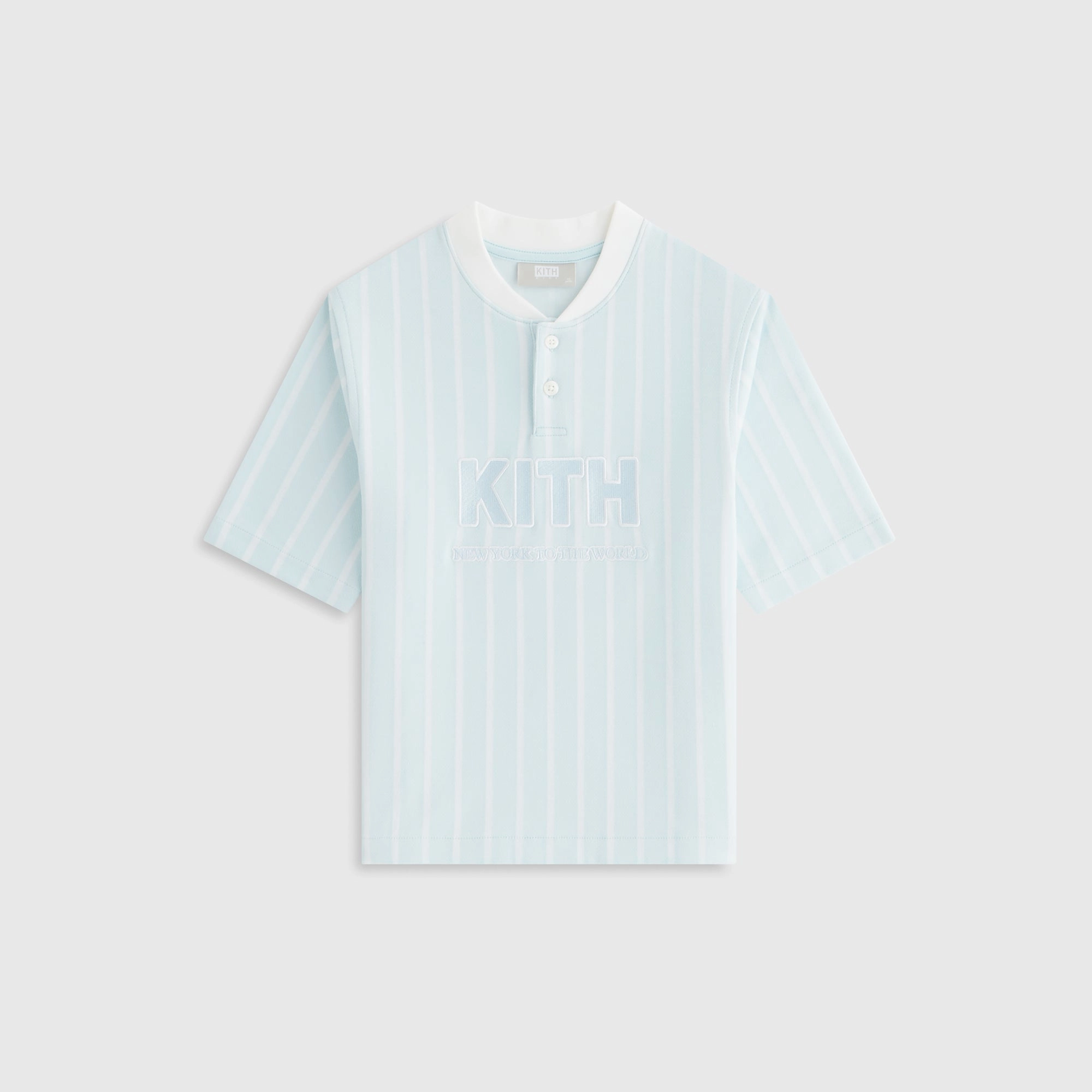 Kith Kids Birdseye Pearson Henley Pullover - Blue Skies Shielded Fearless