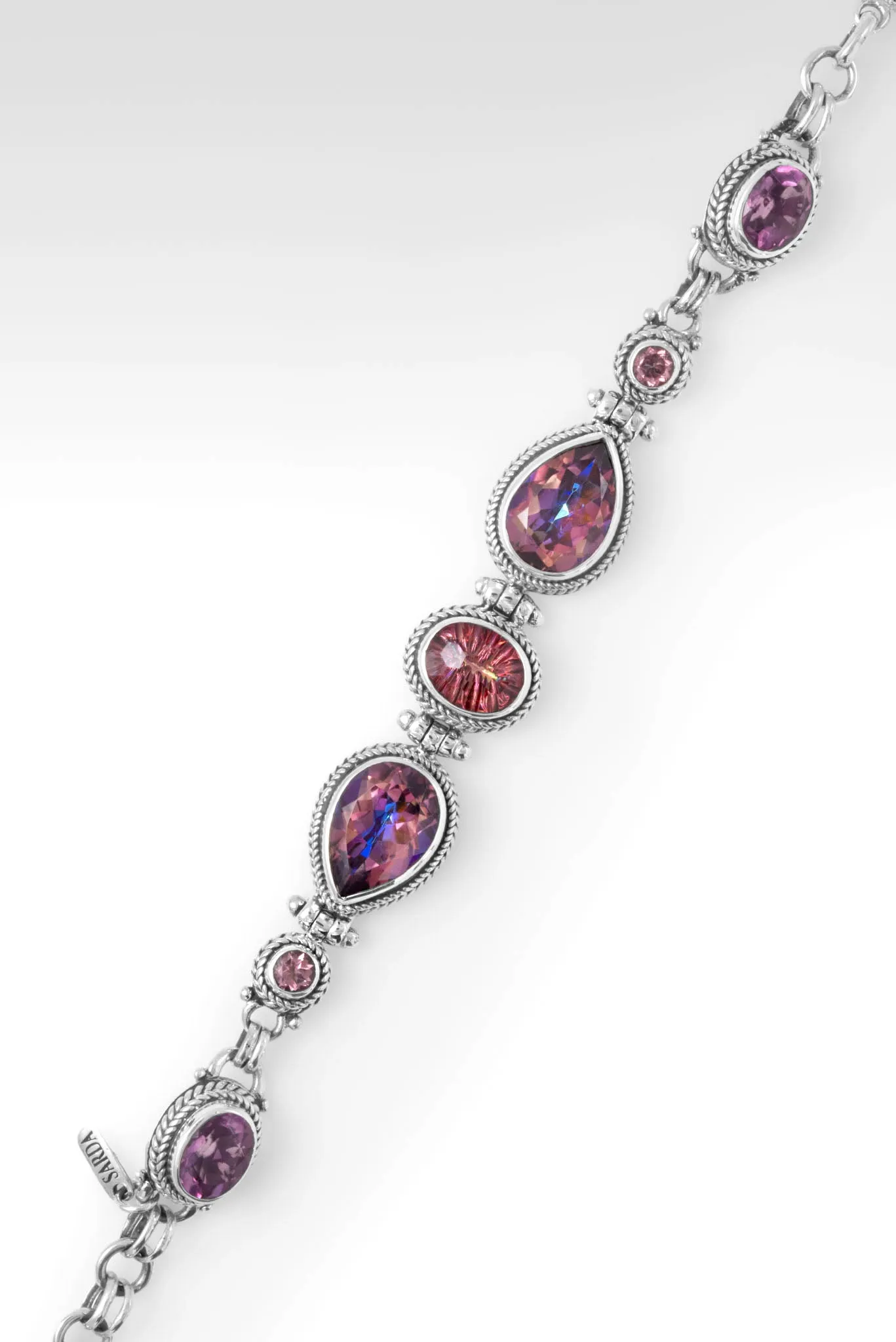 Peace in Storms Bracelet? Zodiac Fun? Mystic Quartz, Hayward's Muse? Mystic Quartz, Pink Fluorite & J P Topaz? Mystic Topaz