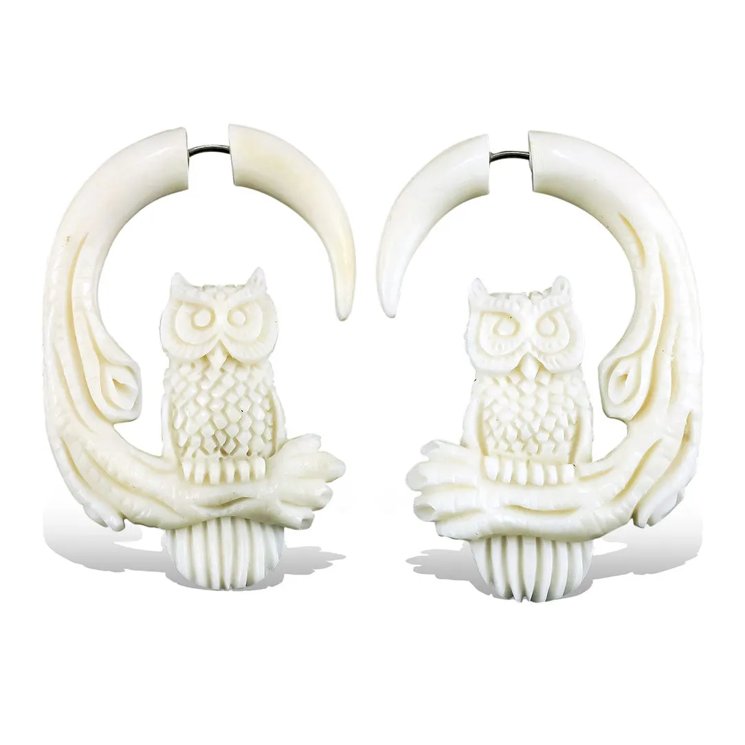 Perched Owl - Bone