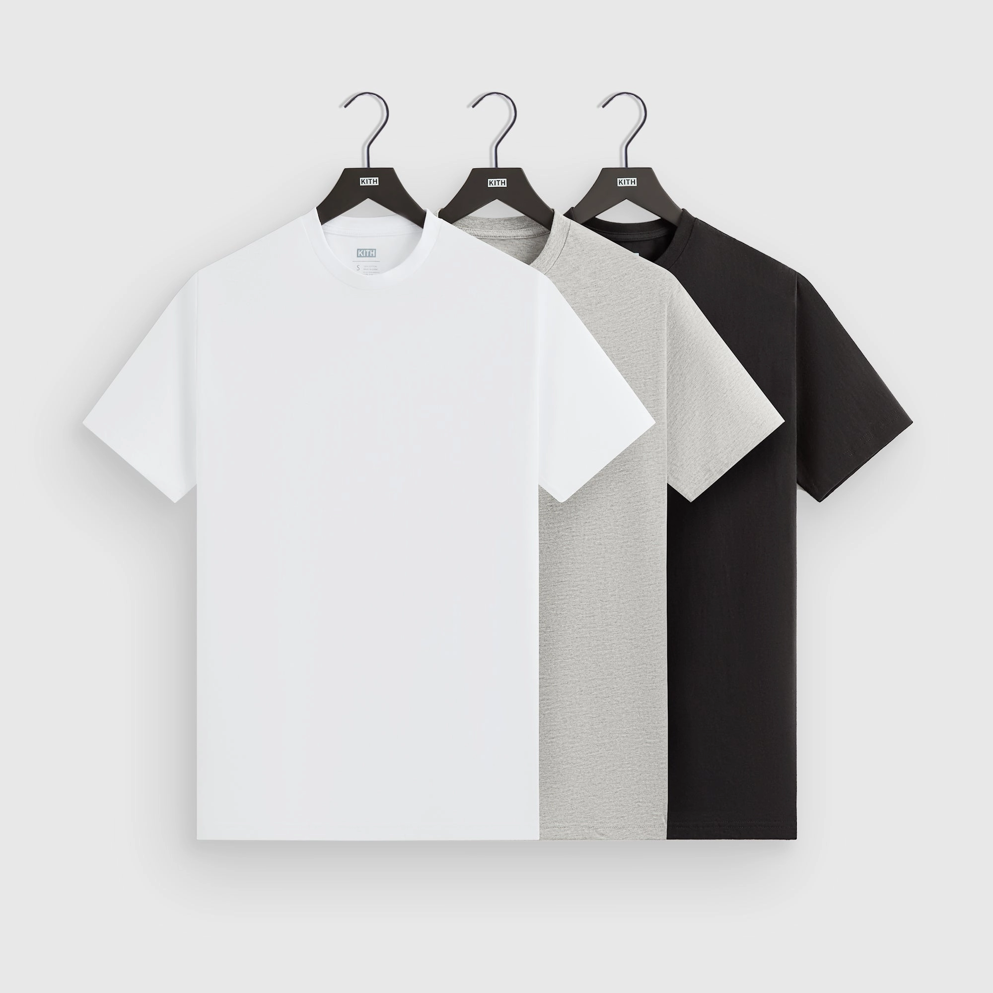 Natural Kith 3-Pack Undershirt - White / Heather Grey / Black Dependable