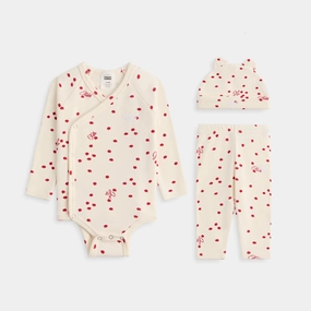 Pleasant Kith Baby Printed Ribbed Kimono Set - Silk Resilient