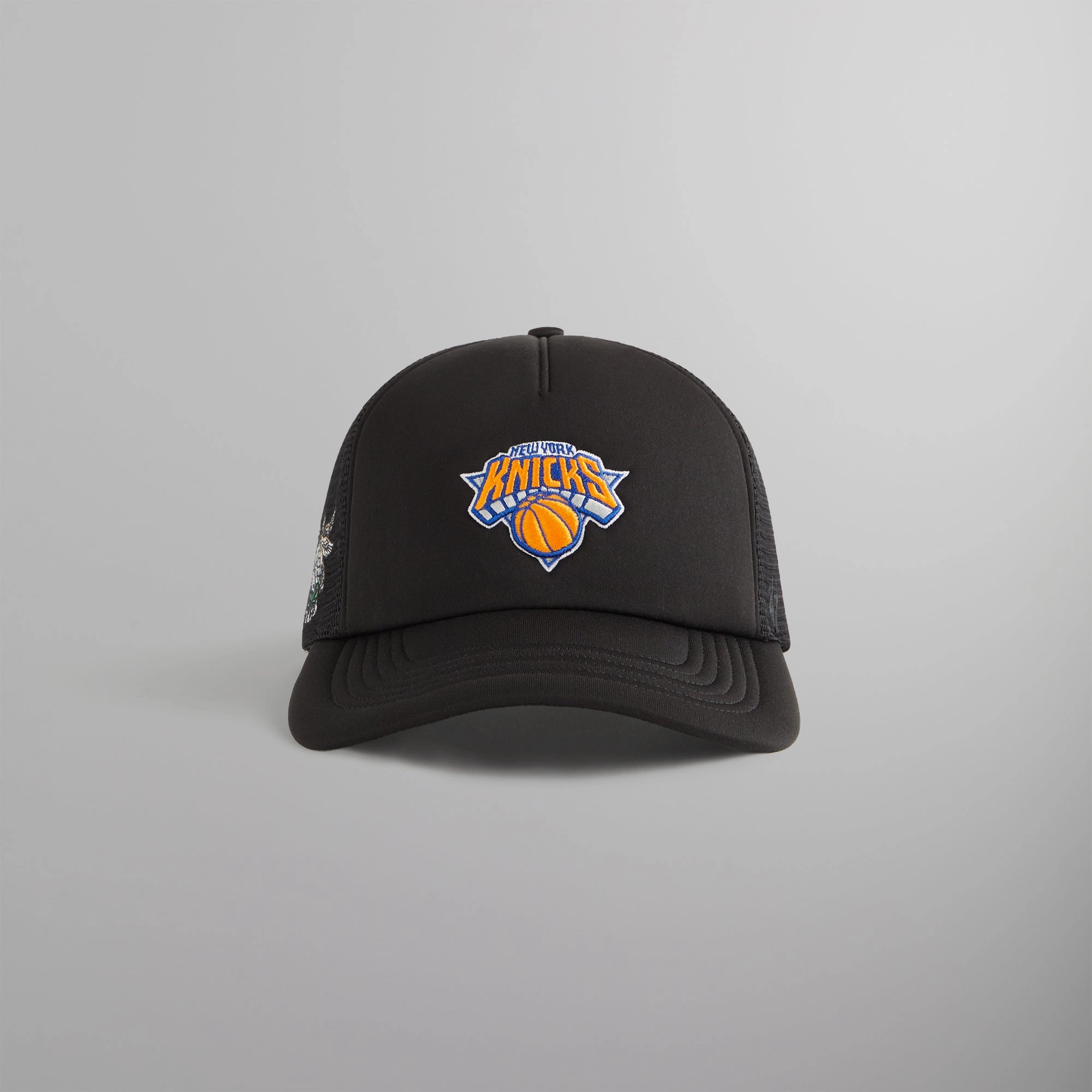 Kith & '47 for the New York Knicks Satin Franchise LS Trucker Hat - Black Broad Modern