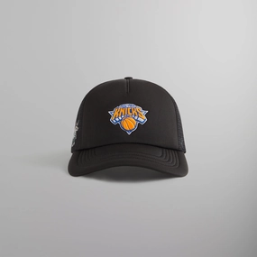 Plush Kith & '47 for the New York Knicks Satin Franchise LS Trucker Hat - Black Knowledgeable