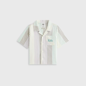 Plush Kith Baby Striped Thompson Camp Shirt - Mykonos Timeless