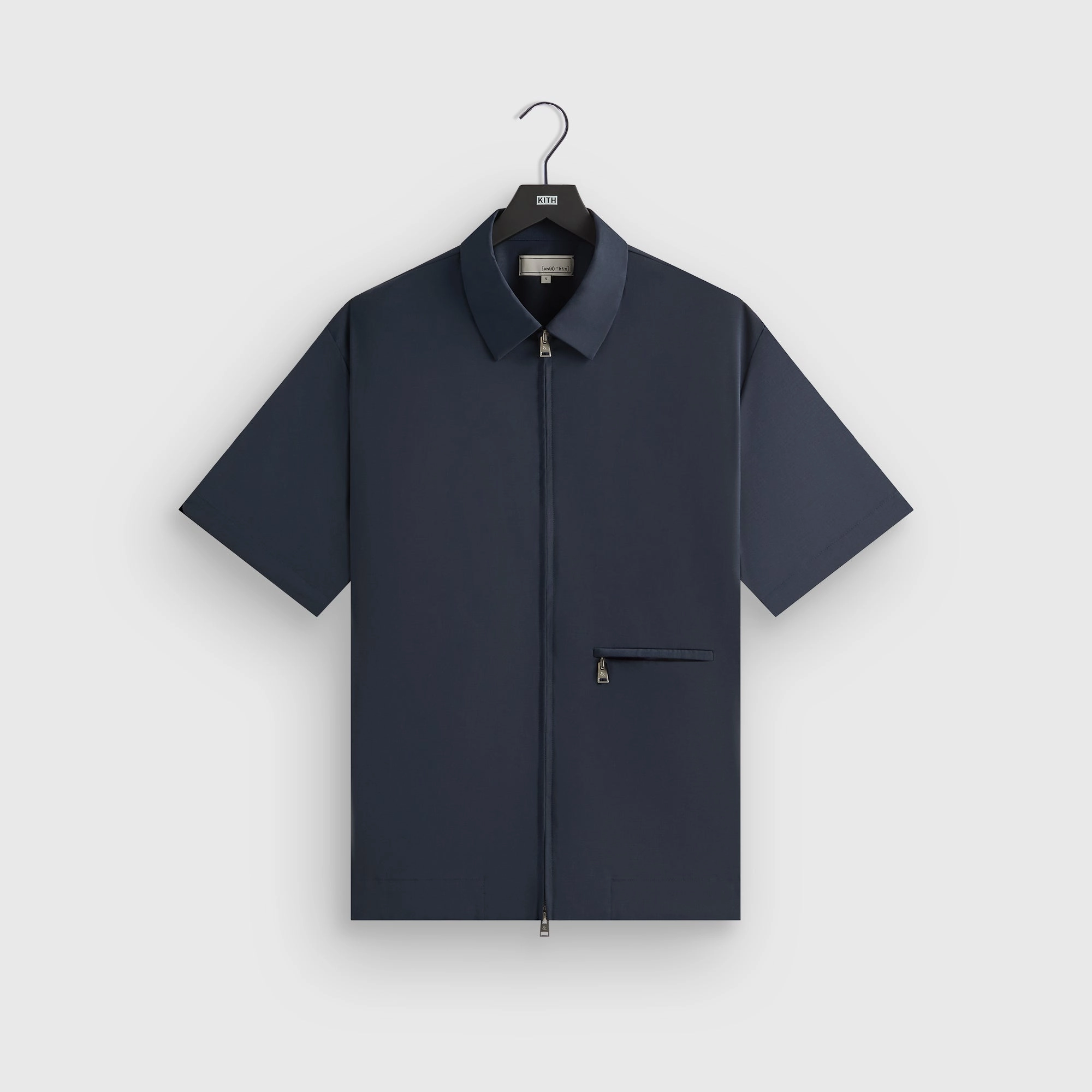 &Kin Tropical Wool Davenport Shirt - Admiral Meaningful Lively