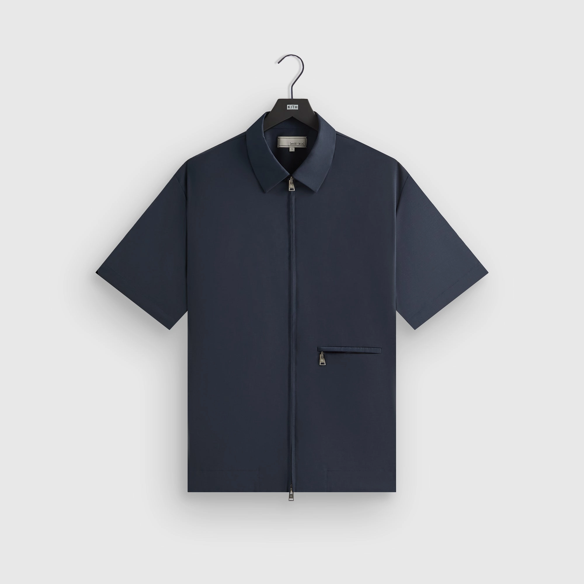 Coordinated &Kin Tropical Wool Davenport Shirt - Admiral Top-notch