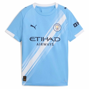 Premium materials Junior's Manchester City FC 2025/26 Home Replica Soccer Jersey Comfortable styles