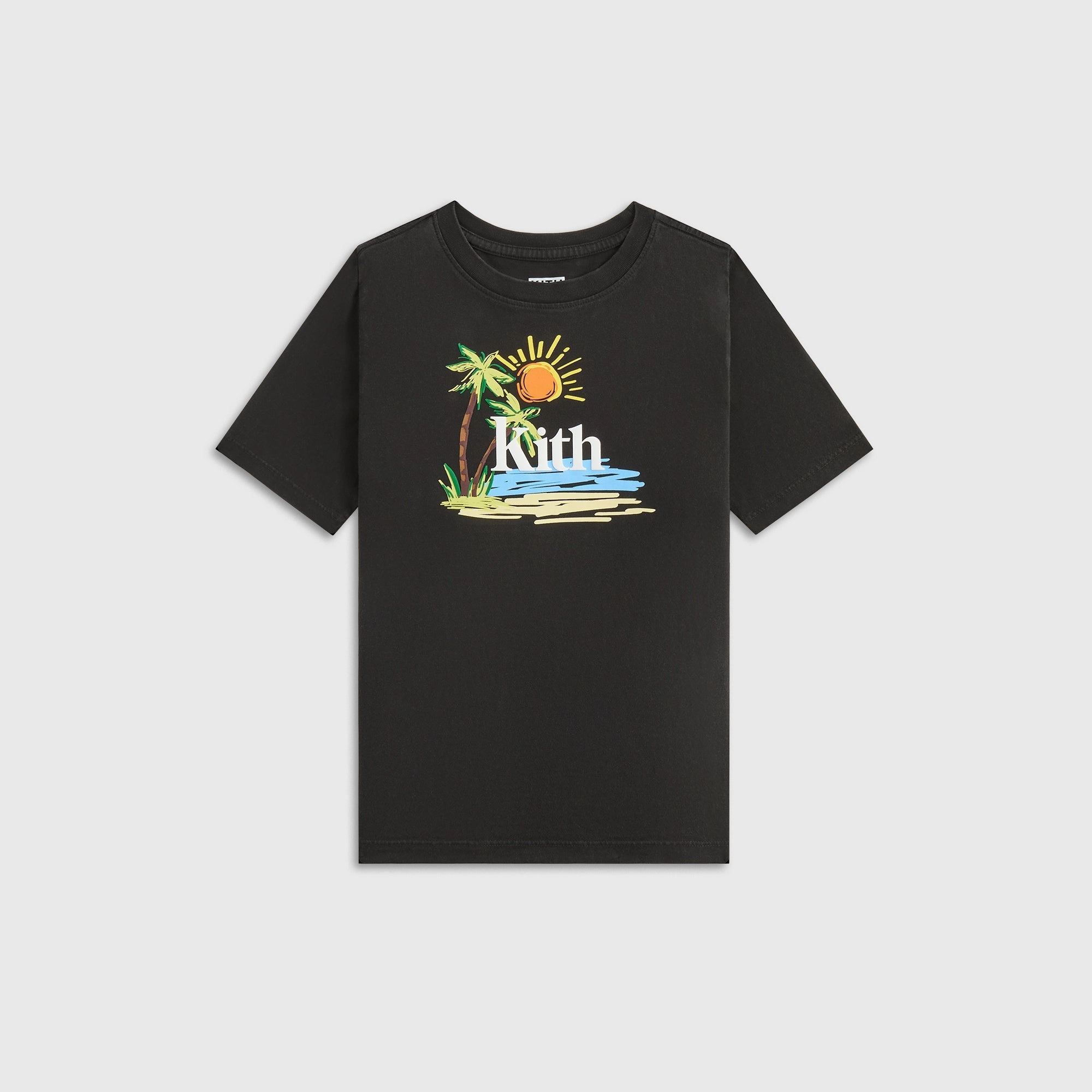 Kith Kids Summer Serif Vintage Tee - Black Heritage Spirited