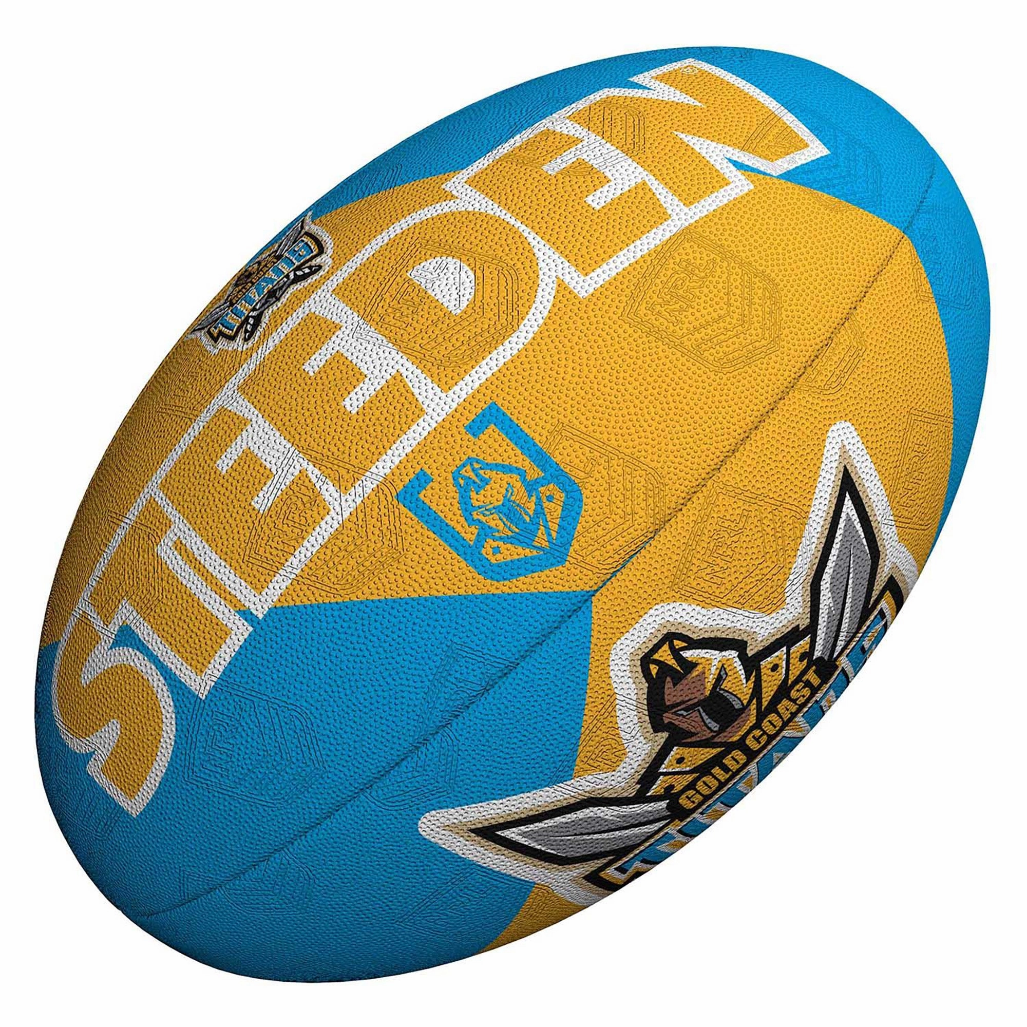 NRL Gold Coast Titans Supporter Rugby Ball (11 Inch) Stylish design All-season