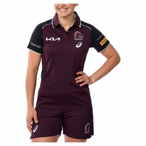 Refined Women's NRL Brisbane Broncos 2025 Training Polo Classic cuts