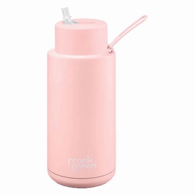 Retro 1L Ceramic Reusable Straw Lid Water Bottle Modern silhouettes