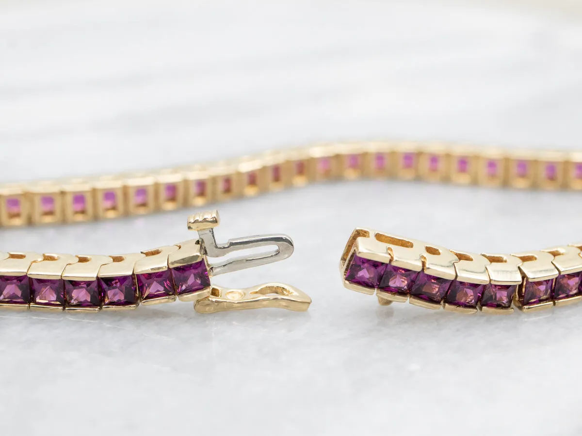 Rhodolite Garnet Tennis Bracelet
