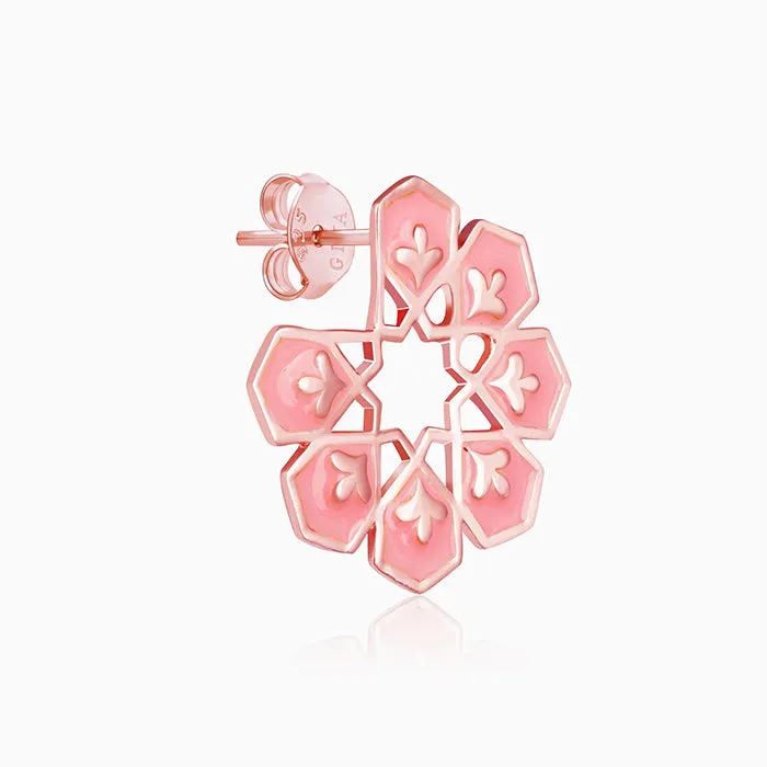 Rose Gold Mughal Monument Stud Earring
