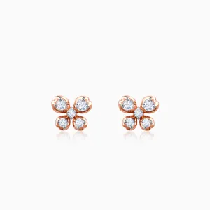 Rose Gold Primrose Diamond Earrings
