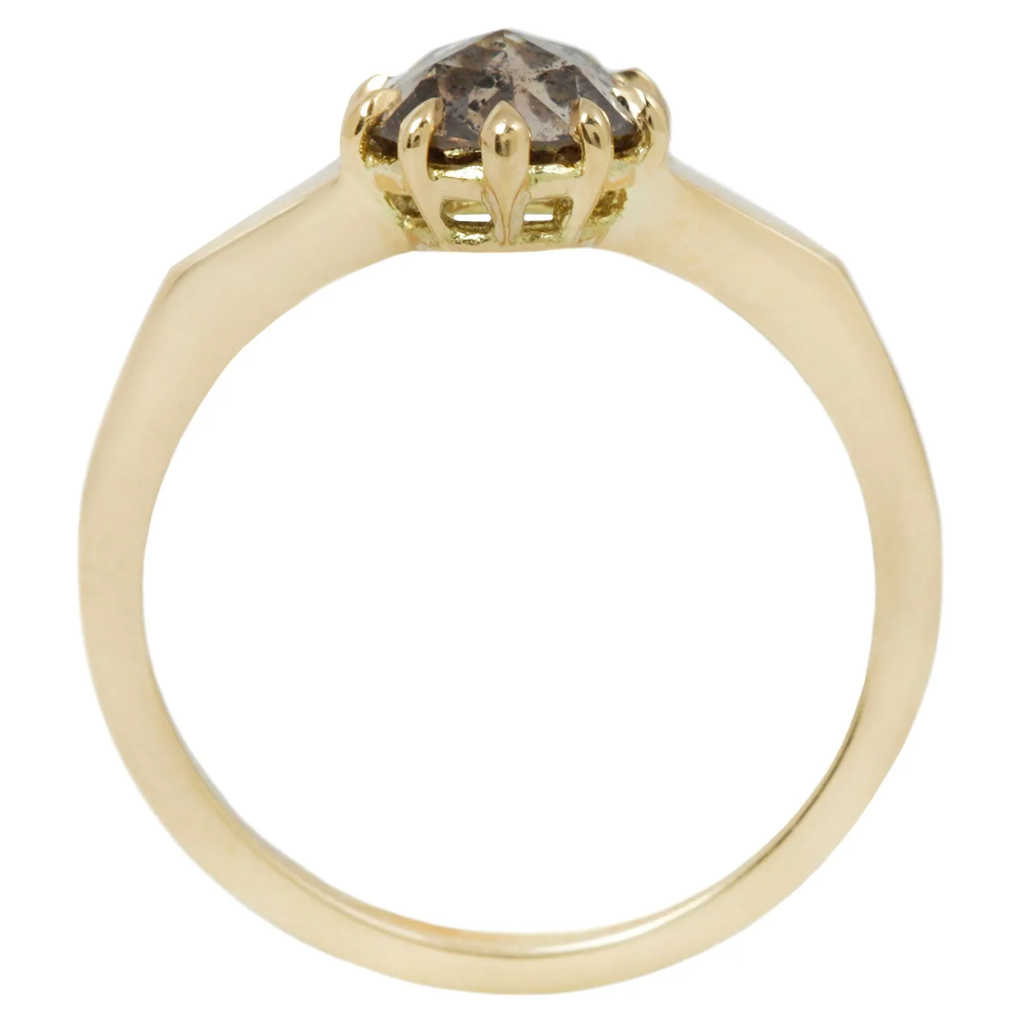 Roses & Cognac Solitaire Ring