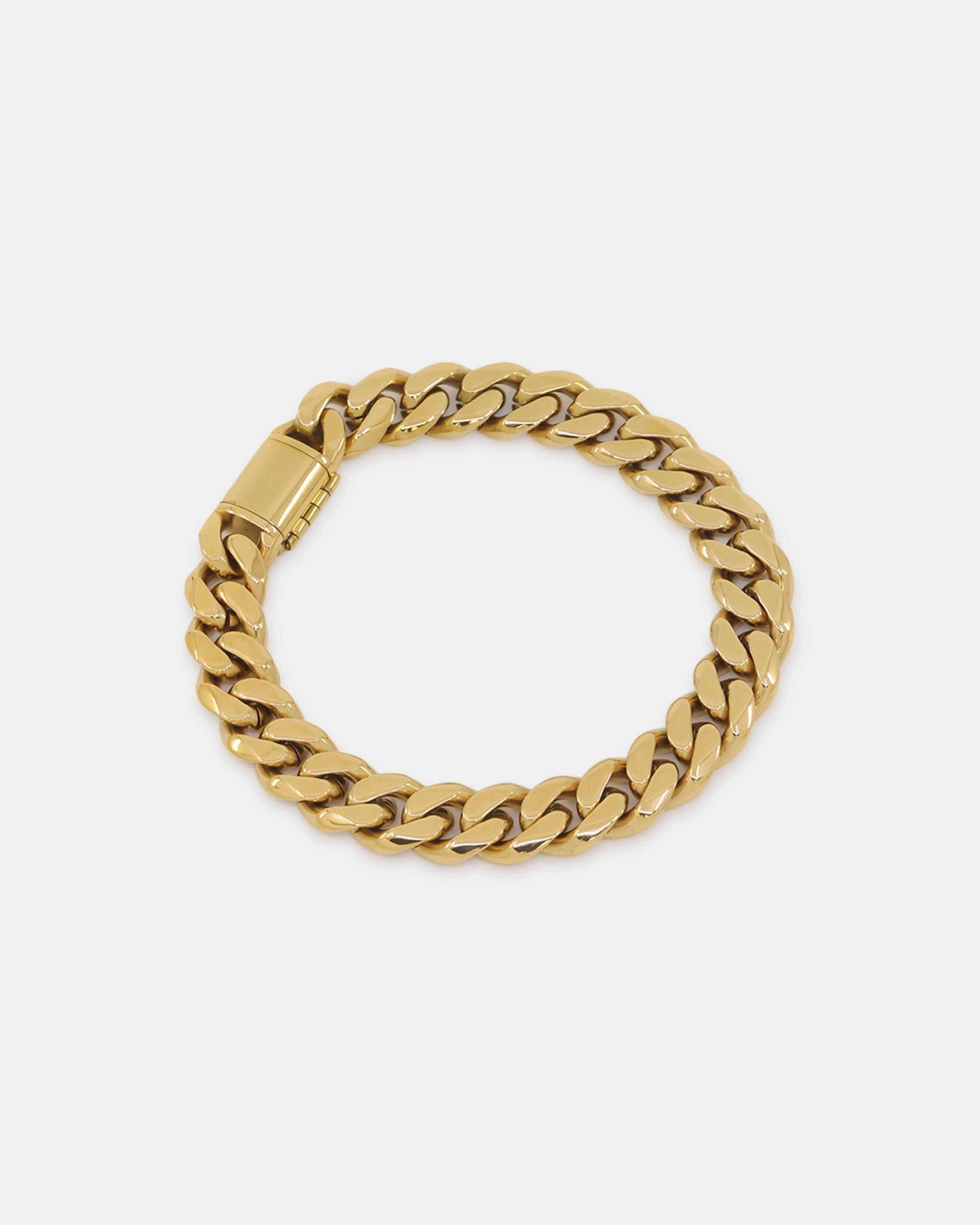 Saint Morta 10mm Cuban Bracelet Gold