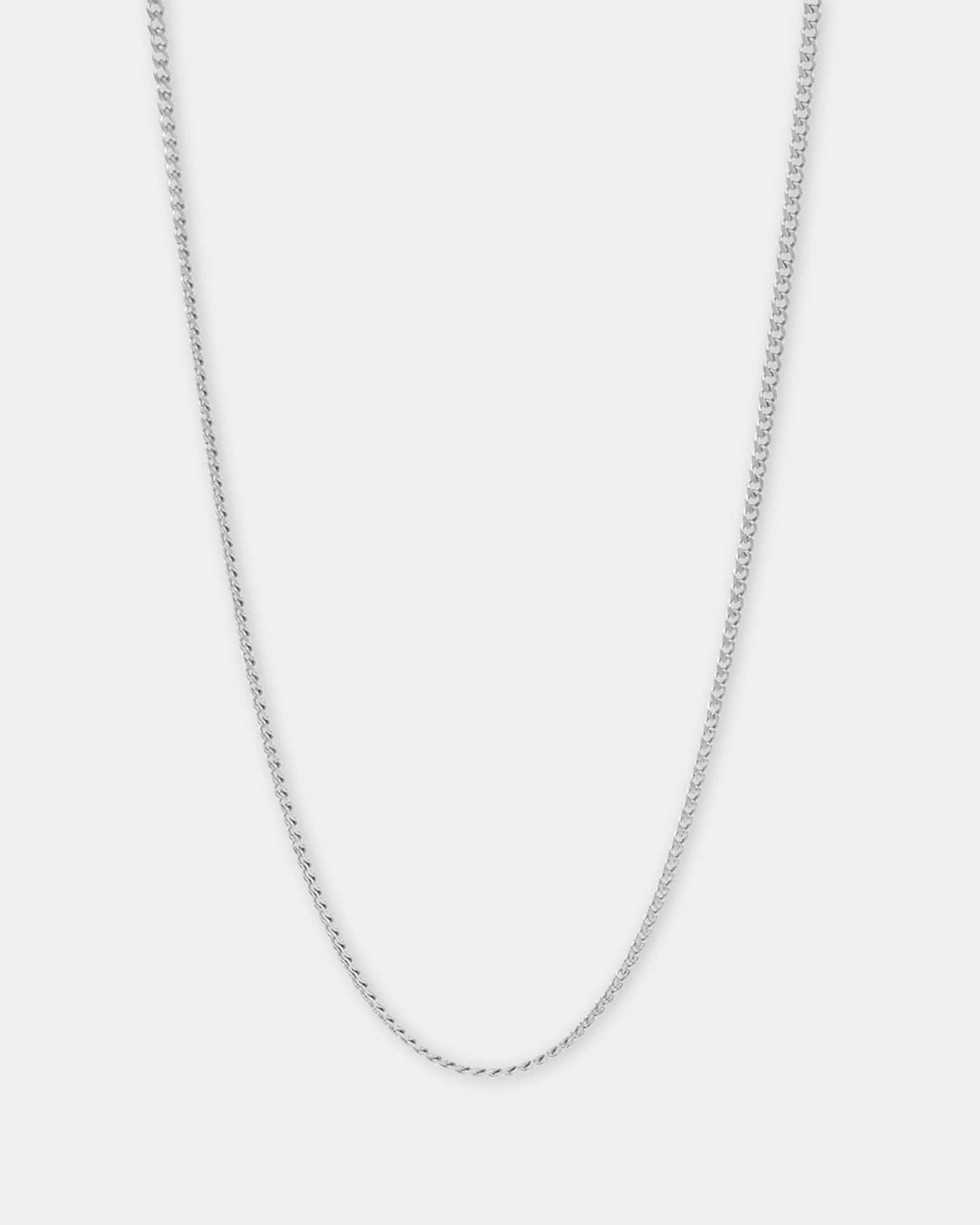 Saint Morta 2.7mm Diamond Curb Chain White Gold