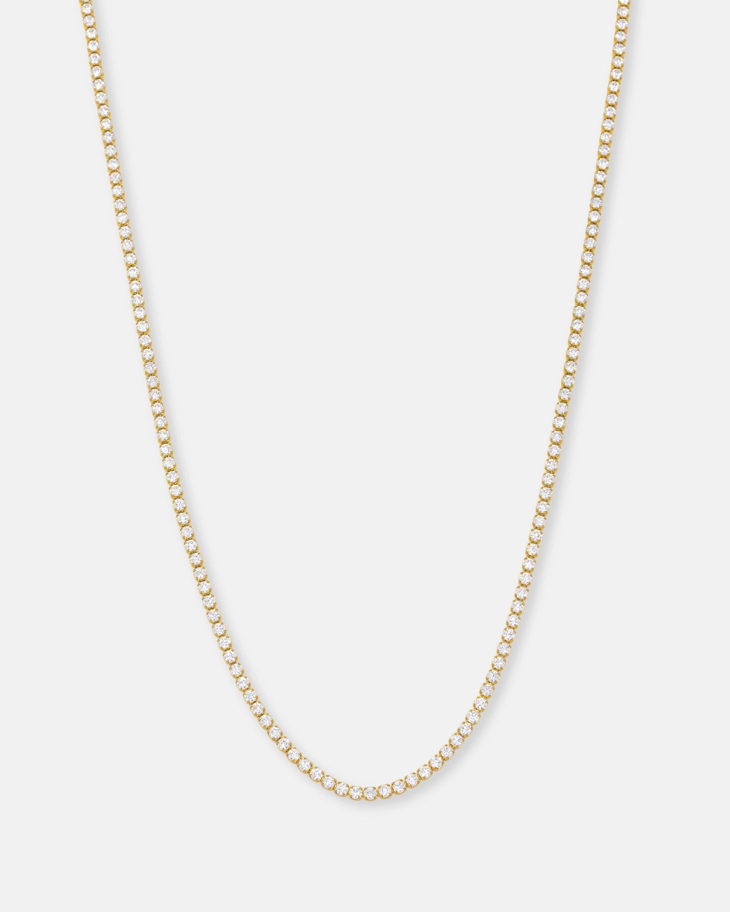 Saint Morta 2mm Micro Tennis Chain Iced Gold