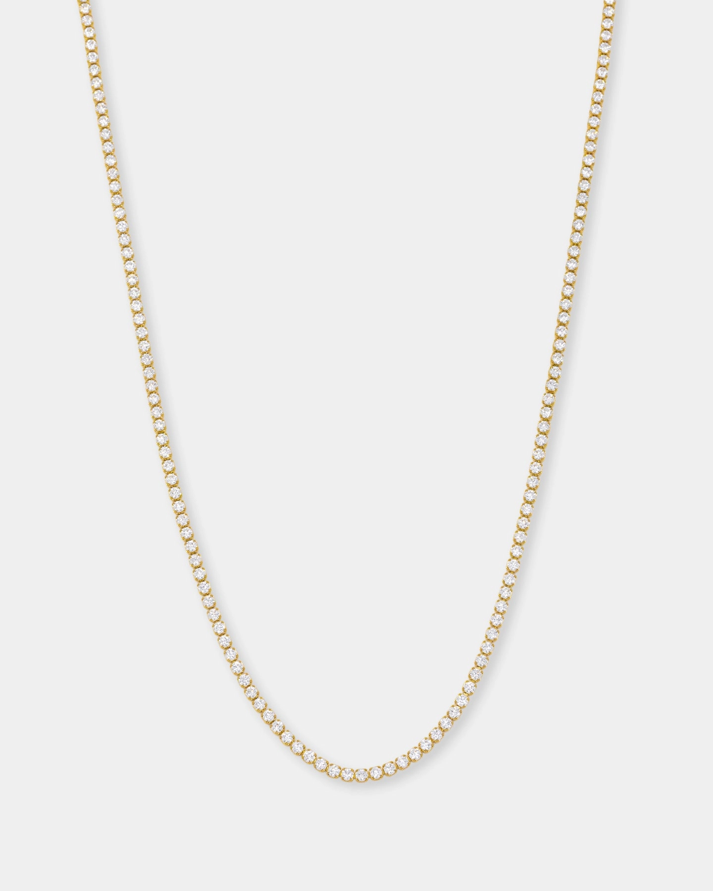 Saint Morta 2mm Micro Tennis Chain Iced Gold