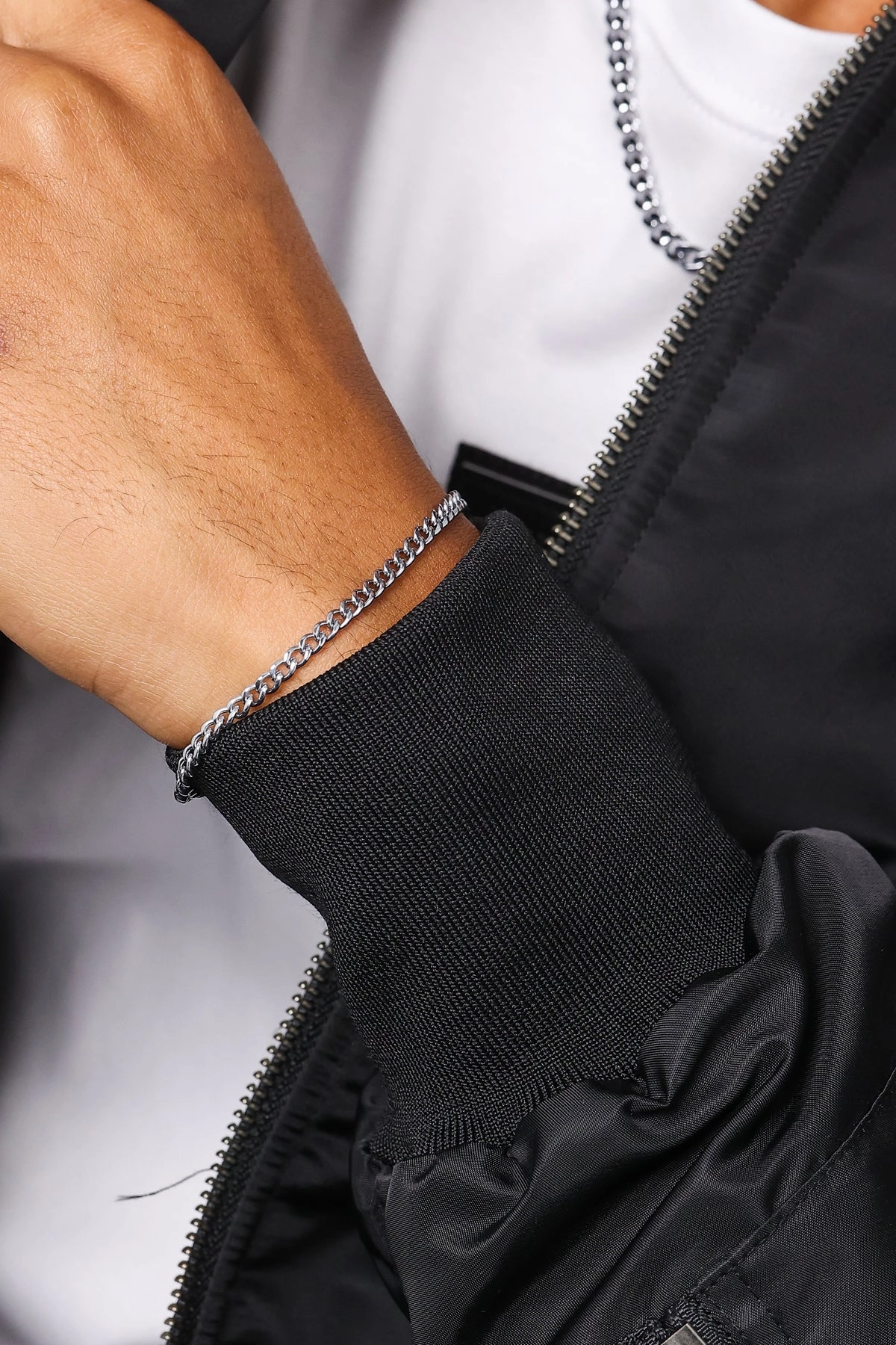 Saint Morta 3mm Cuban Bracelet White Gold
