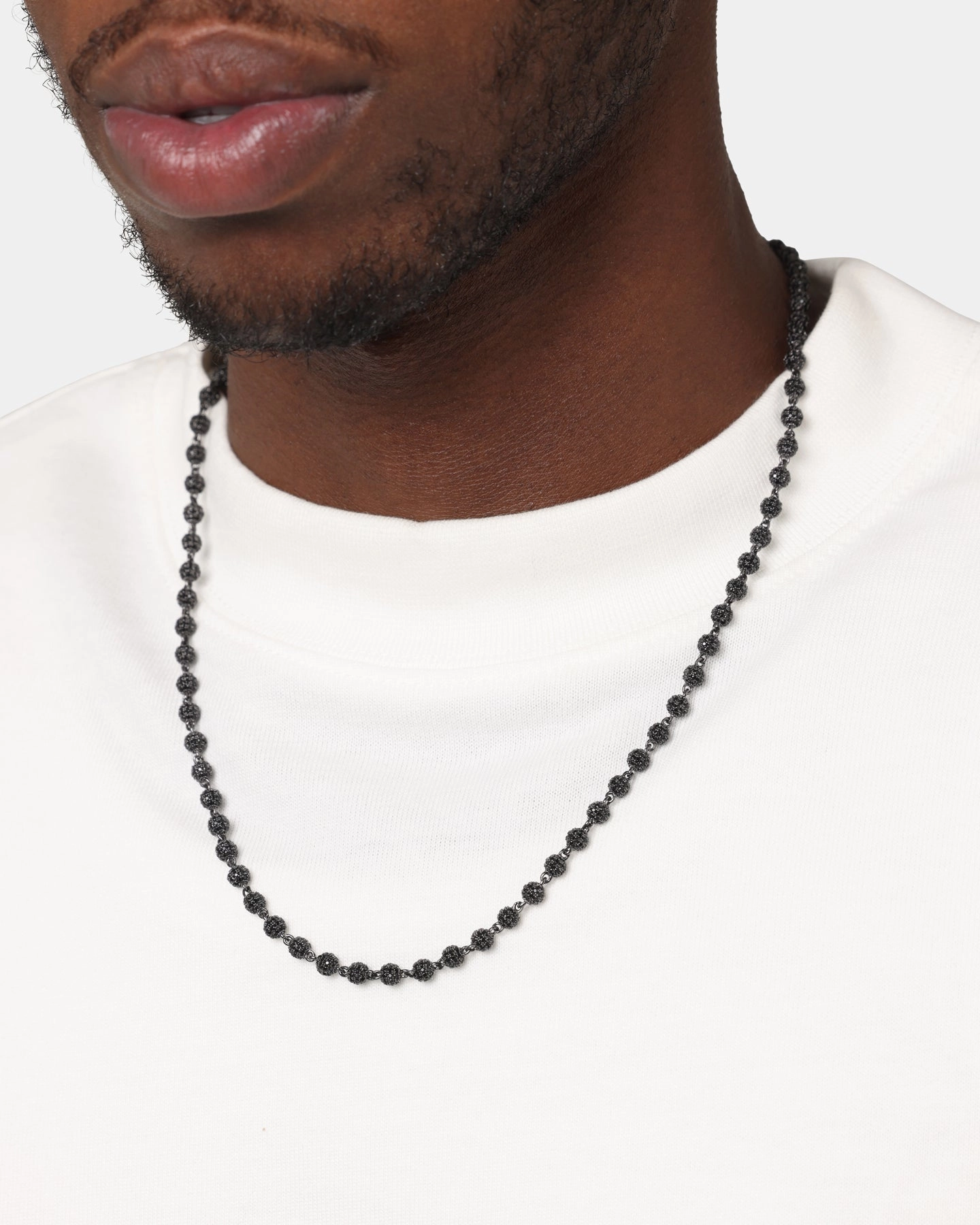 Saint Morta 4mm Iced Ball Chain Iced Black