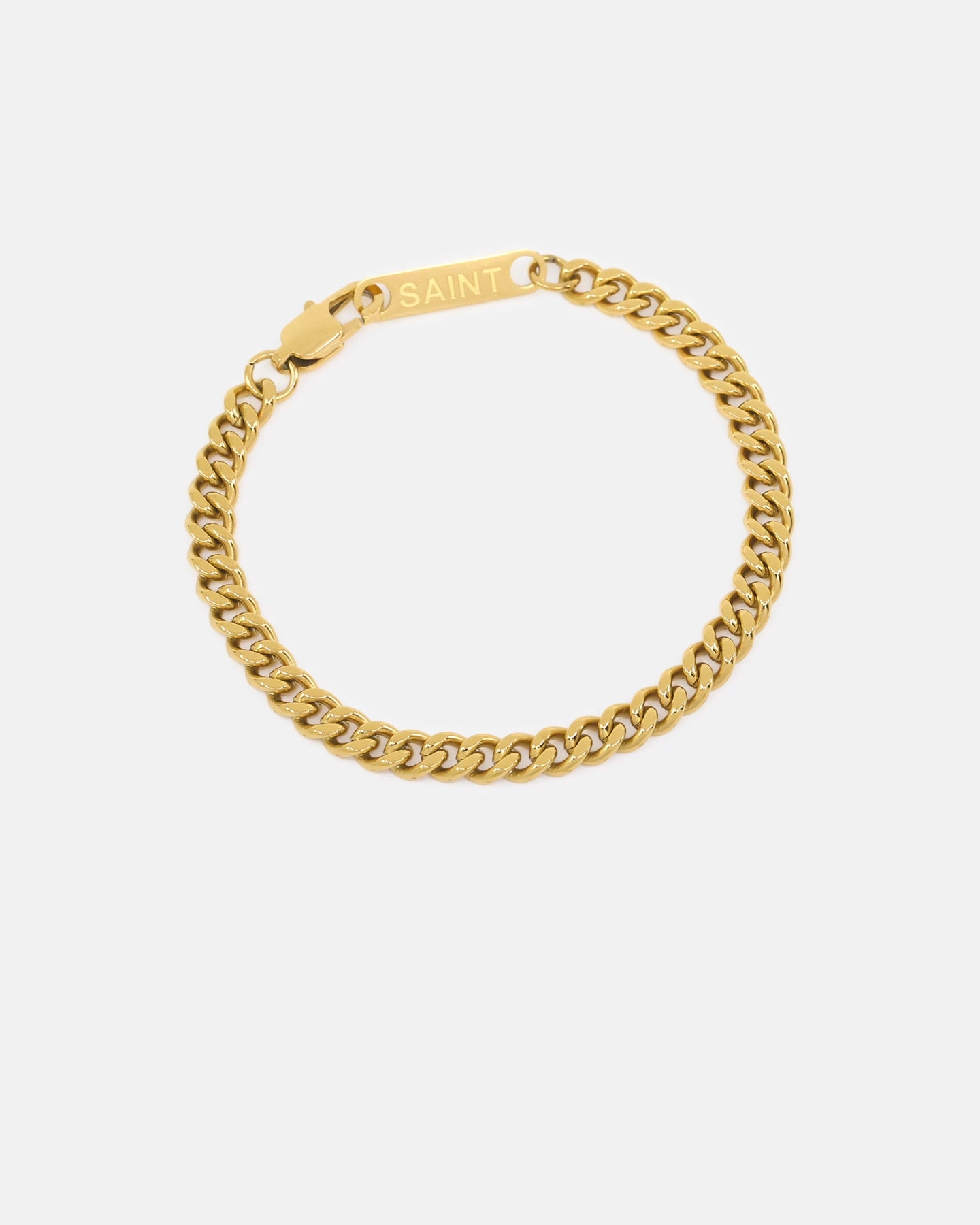 Saint Morta 5mm Cuban Bracelet Gold