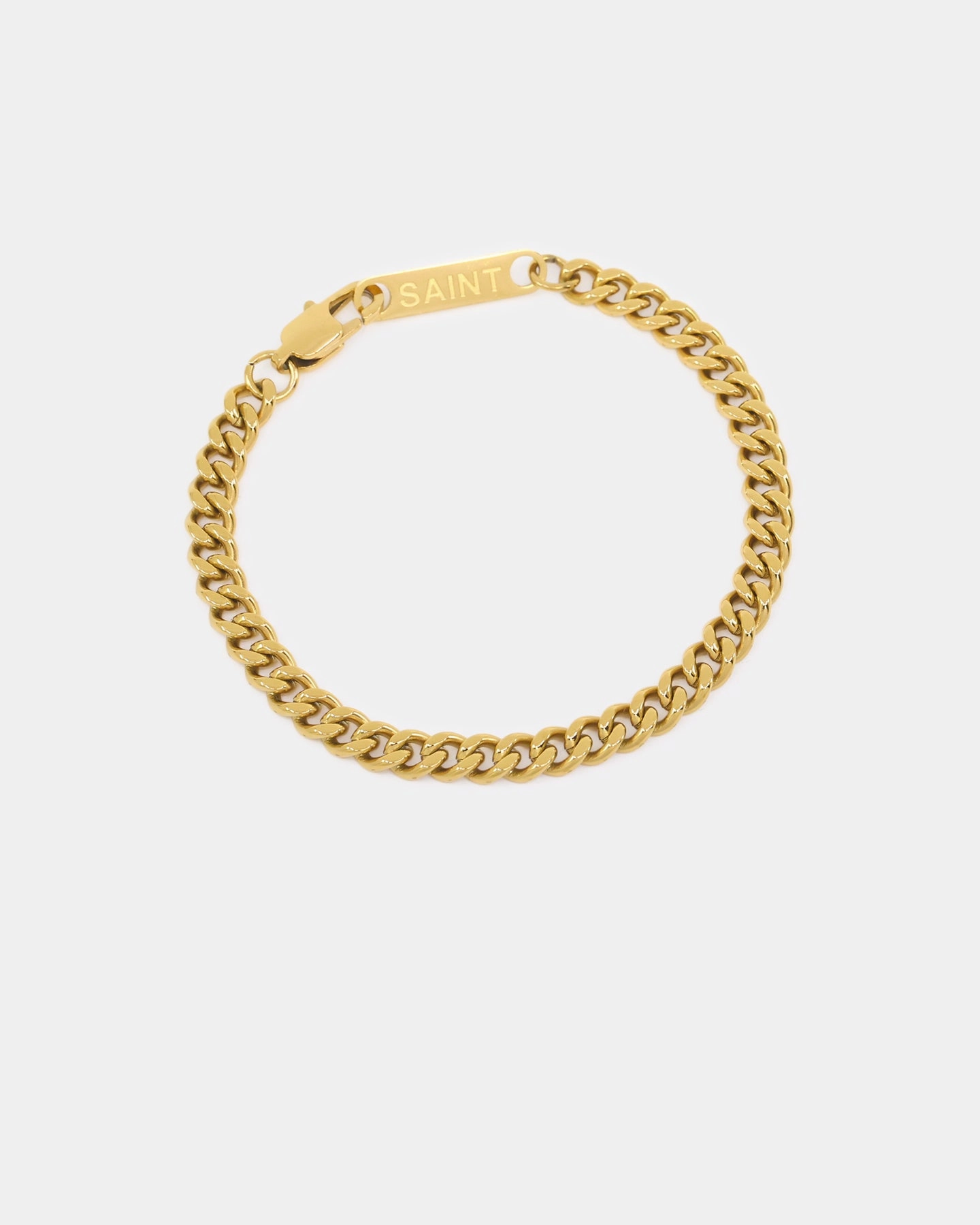 Saint Morta 5mm Cuban Bracelet Gold