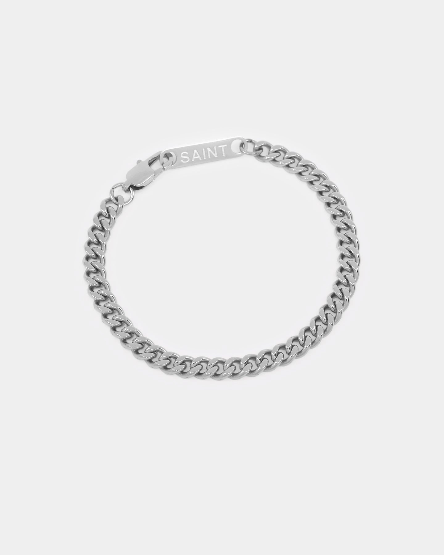 Saint Morta 5mm Cuban Bracelet White Gold