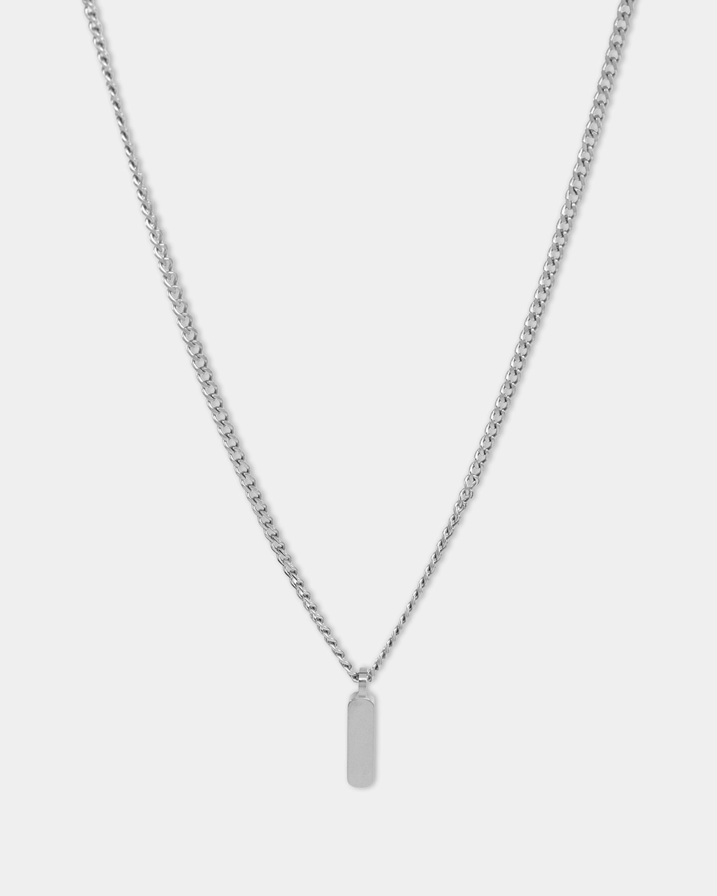 Saint Morta Bar Totem Pendant Chain White Gold