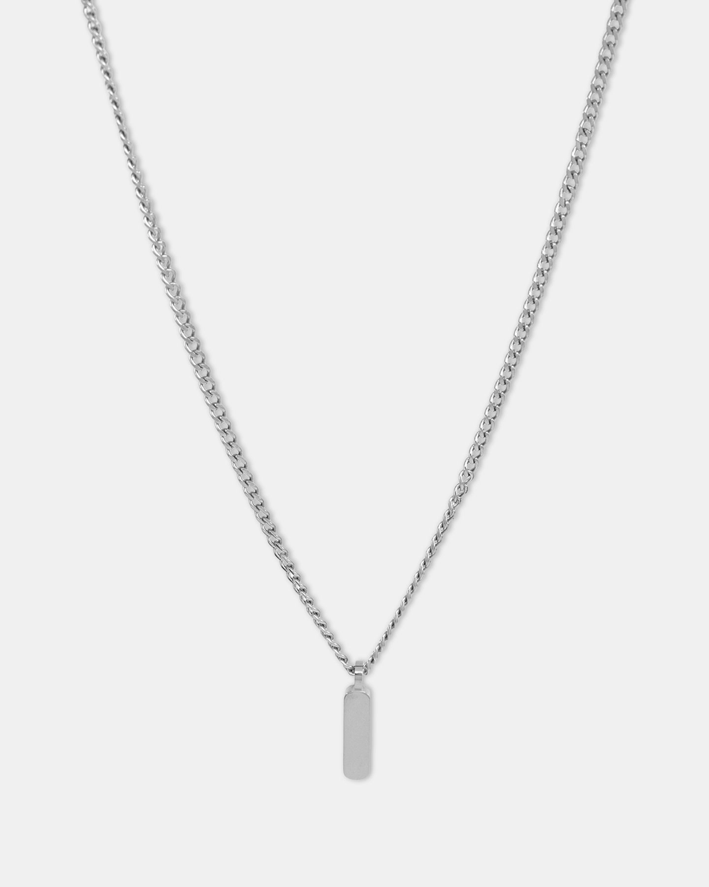 Saint Morta Bar Totem Pendant Chain White Gold
