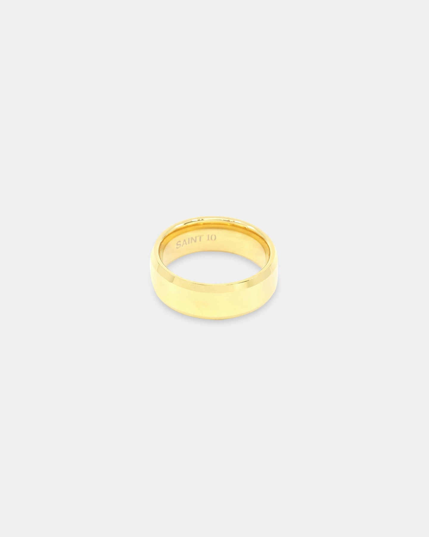 Saint Morta Beveled Band Ring Gold/Tungsten