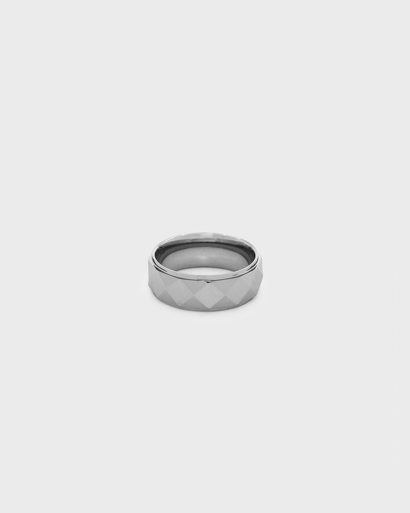 Saint Morta Diamond Cut Tungsten Ring Steel Tungsten