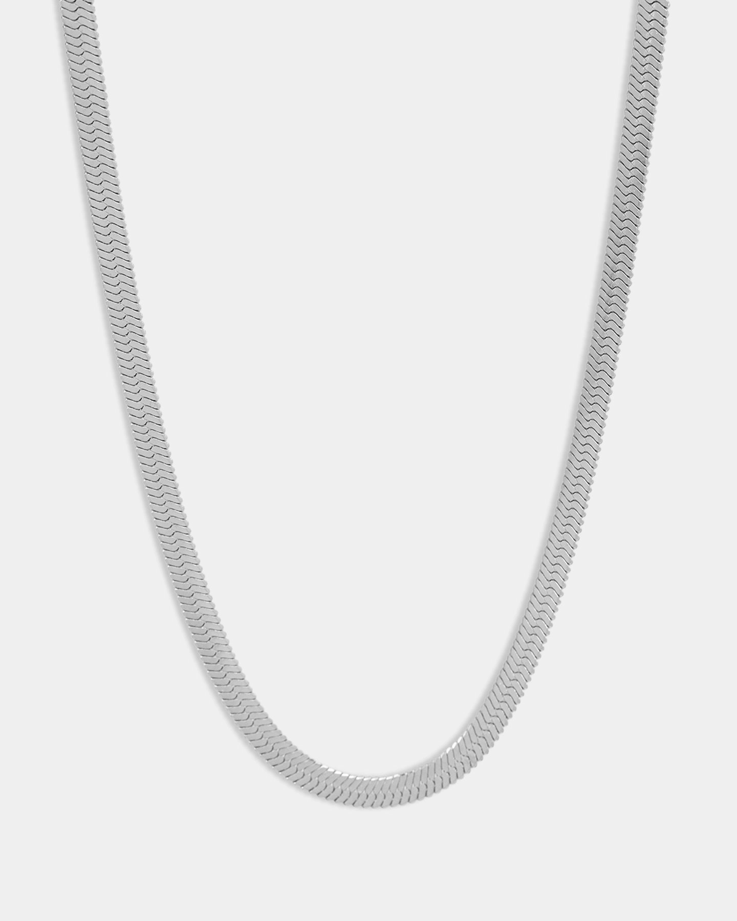 Saint Morta Herringbone Necklace White Gold