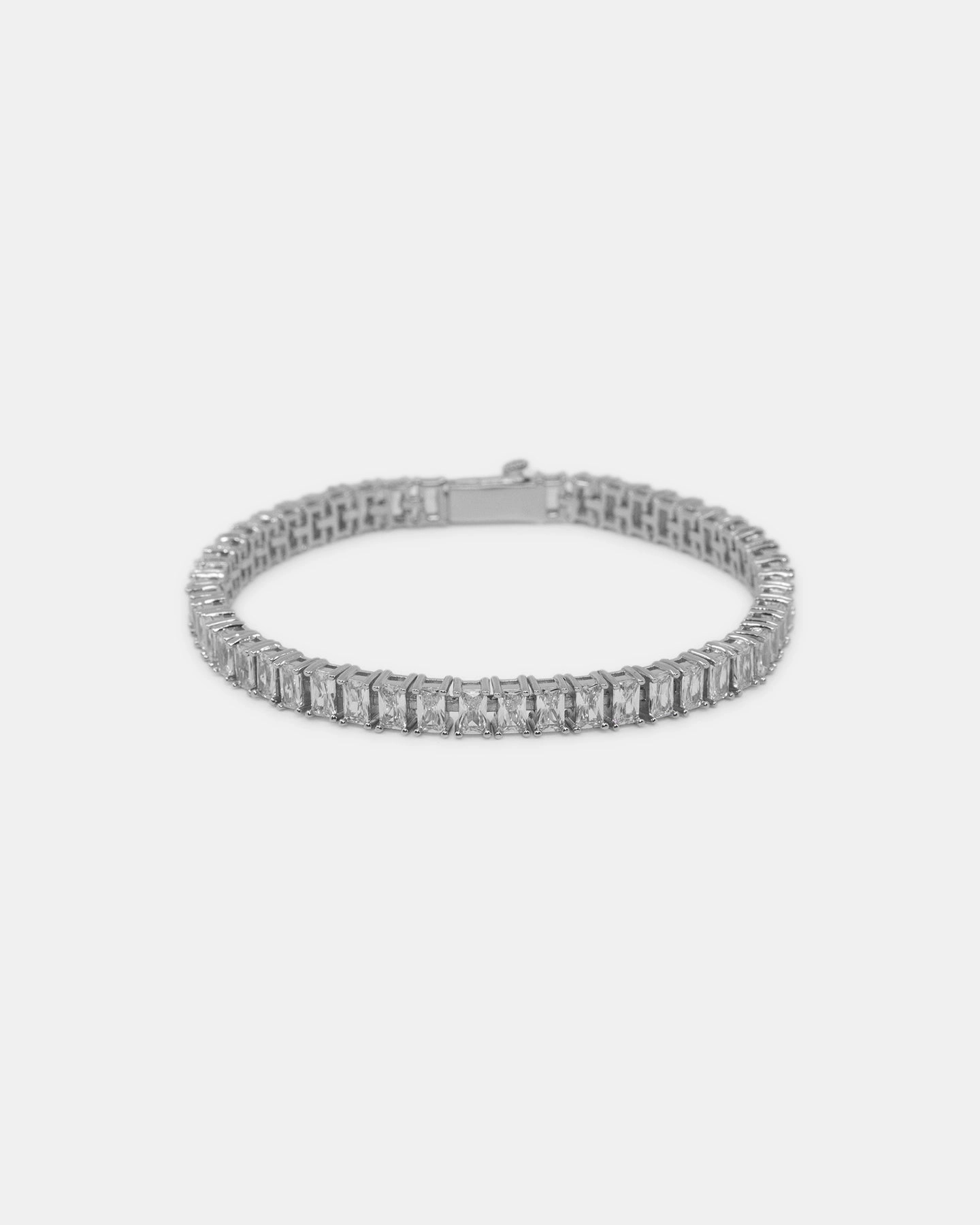 Saint Morta Iced Baguette Bracelet Iced White Gold
