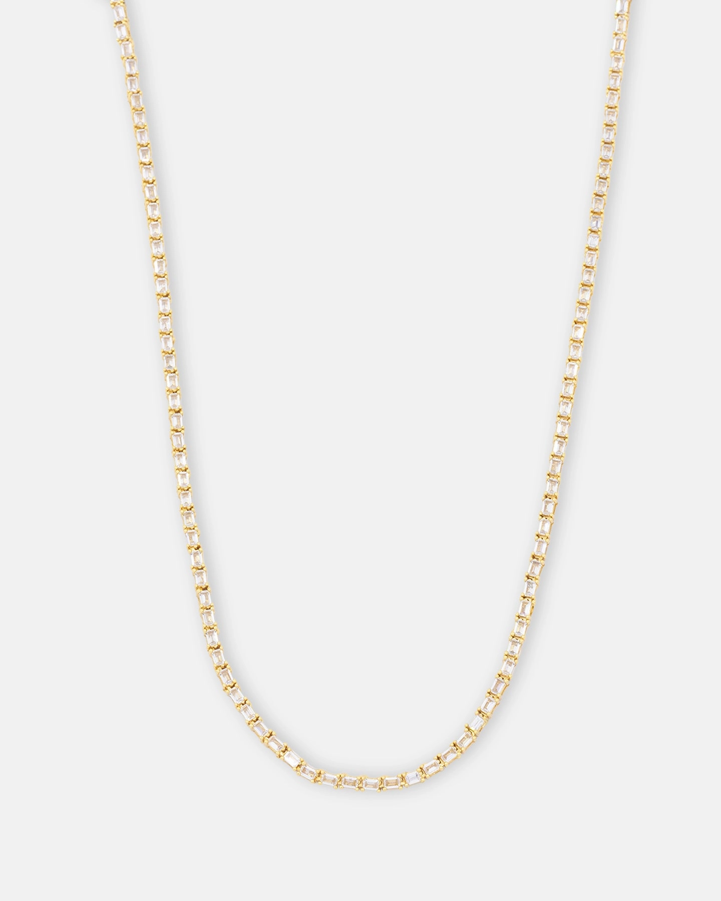 Saint Morta Landscape Baguette Chain Iced Gold