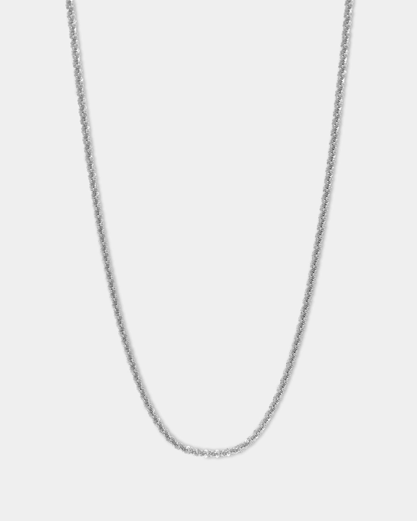 Saint Morta Popcorn Chain White Gold