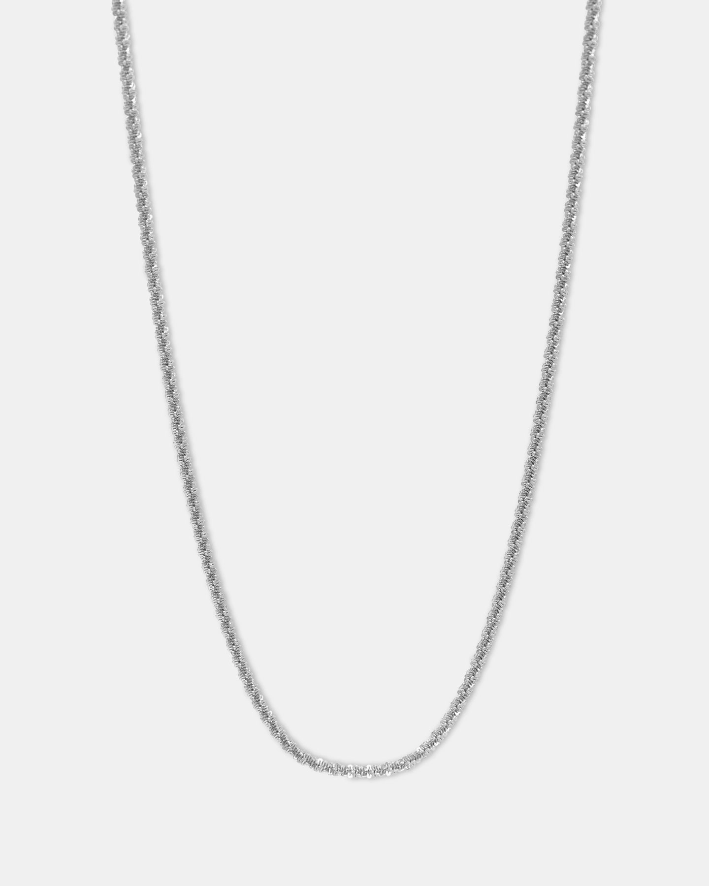 Saint Morta Popcorn Chain White Gold
