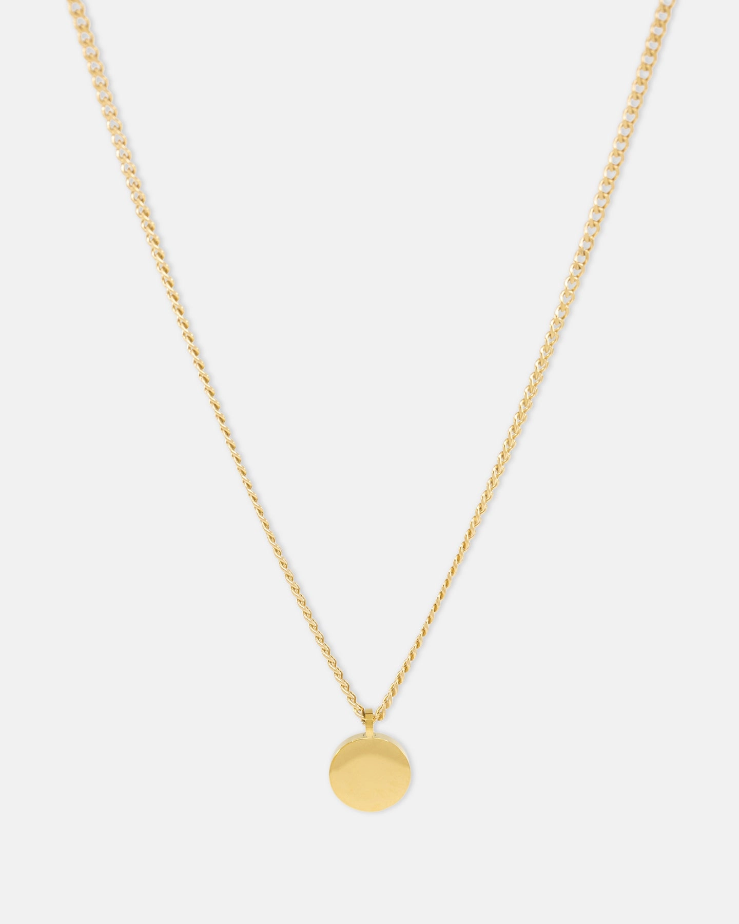 Saint Morta Round Totem Pendant Chain Gold