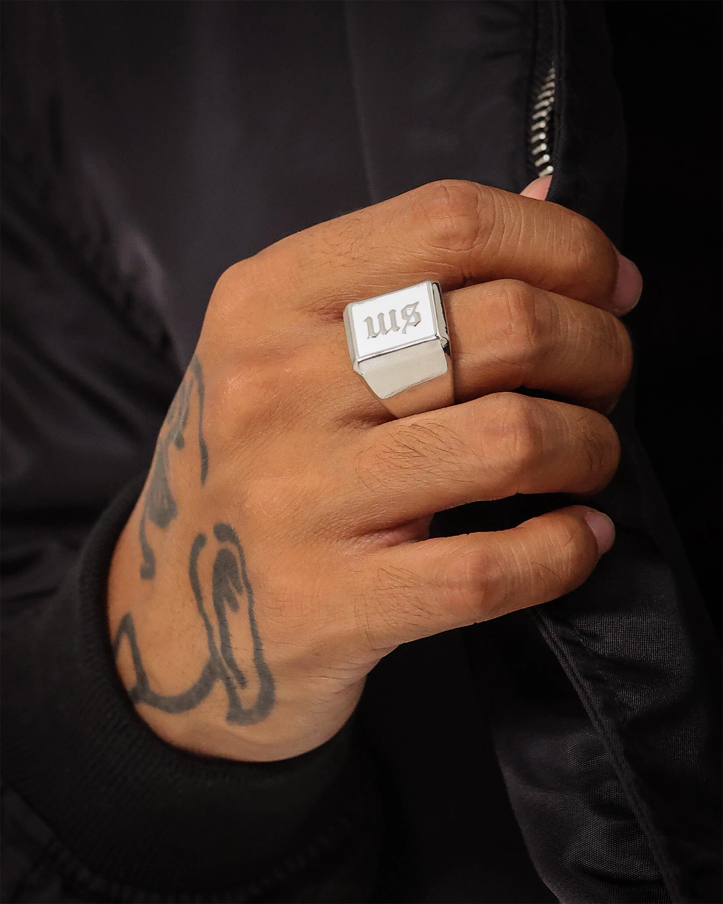 Saint Morta SM Signature Ring White Gold/White