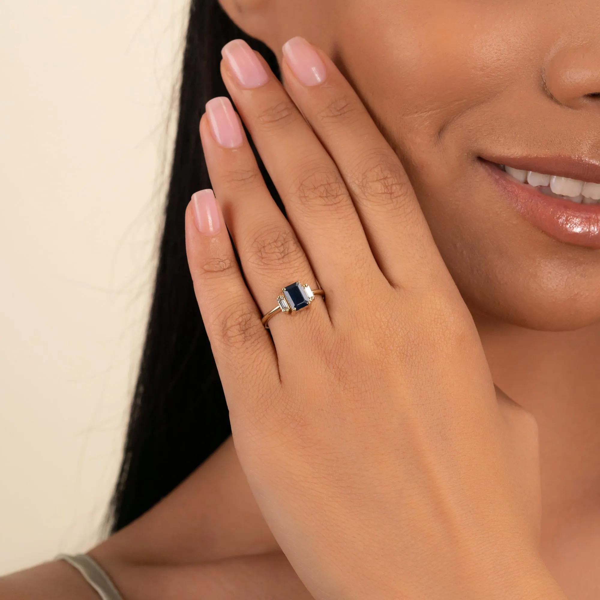 Sapphire and Diamond Engagement Ring, Lauryn